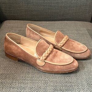 NWT Gianvito Rossi Belem Suede Braided Loafers - Sz 38